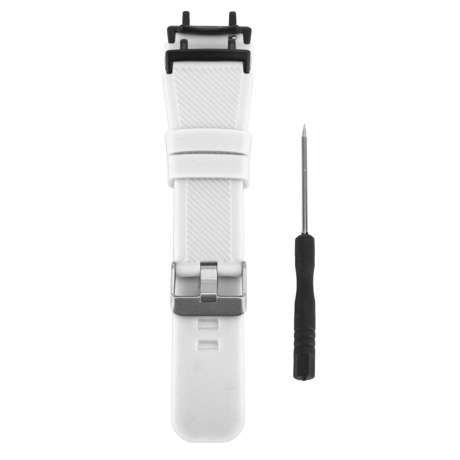 

Silicone Watch Strap Compatible for T Rex 3 Stainless Steel Pin Buckle Soft Silicone Sport білий