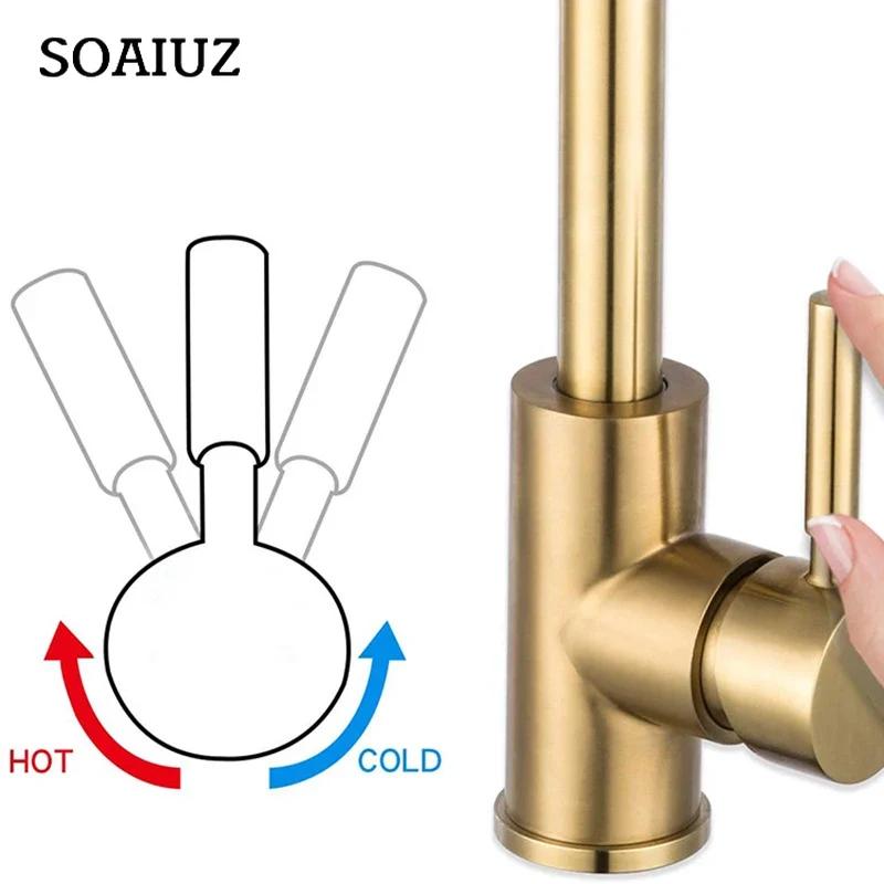 G1/2 G3/8 Kitchen Faucet Hot Cold Water Kitchen Faucets for Sink Gold Kitchen Faucet Single Hole Mixer Tap Kitchen Acceesories