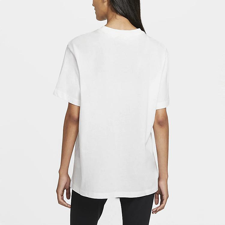 Nike Sportswear Essential Solid Logo Casual Crew Neck Short Sleeve T-Shirt Women Tops White DH4256-100