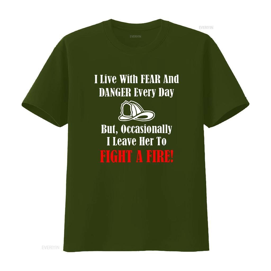 Firefighter T Shirt Fireunisex Quote Firefighting Danger First Responder Emergency Services Heroes Vintage Washed Versatile