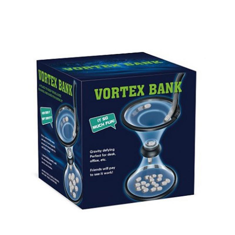 Διασκεδαστικός Κουμπαράς Vortex που Ανακουφίζει από την Πίεση Παρακολουθήστε τα Χρήματα να Κυκλοφορούν Αψηφώντας τη Βαρύτητα Για Ενήλικες Παιδιά Κουμπαράς