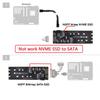 Cablecc SFF-8643 To U2 Kit NGFF M-Key To HD Mini SAS NVME PCIe SSD SATA Adapter for Motherboard