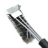 Three Head Scraper Stainless Steel Barbecue Brush Steel Wire Brush Barbecue Cleaning Brush Household Barbecue Tools Can Be Reused Ya468