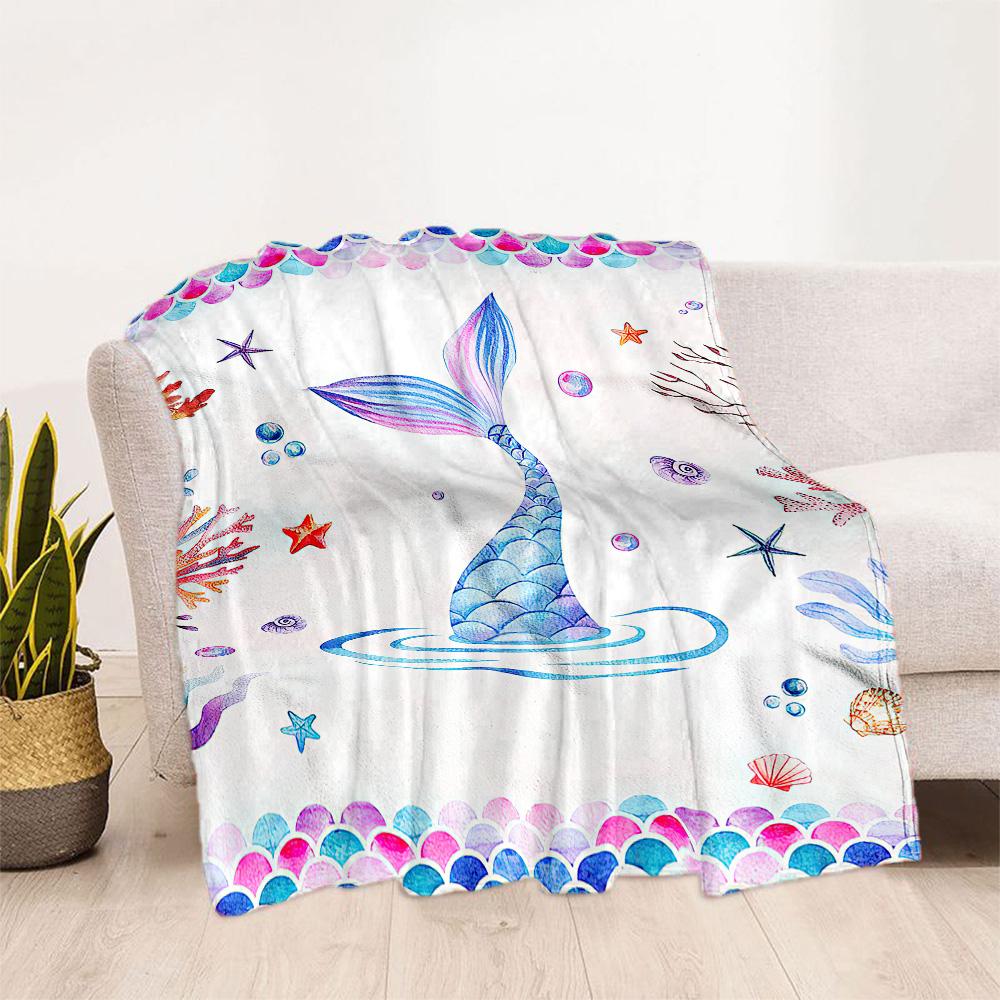 Mermaid In The Ocean Swirl Blankets are suitable for living rooms, bedrooms, camping, and other places, making them an ideal choice for gifts.