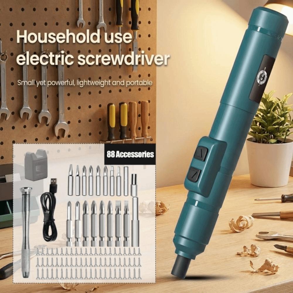 USB Rechargeable Cordless Electric Screwdriver Set Wireless Electric Drill Precision Work