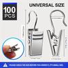10-500pcs Stainless Steel Curtain Clips Window Curtain Hook Clips Drapery Hooks Replacement Hanging Display Photos Drapes Clamp