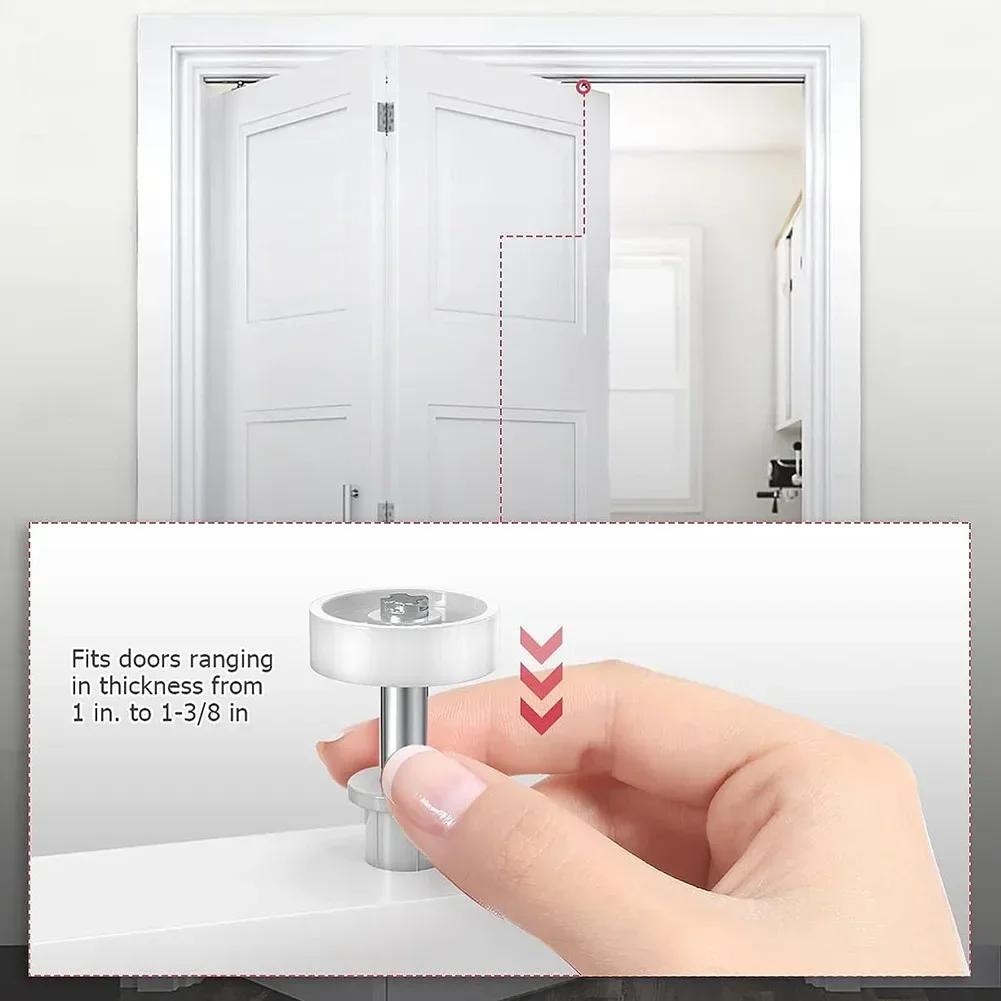 4PCS Bifold Door Top Pivot Hinge Guide Wheel Bifold Cabinet Door Hardware Repair Parts Sliding Door Metal Top Pivot