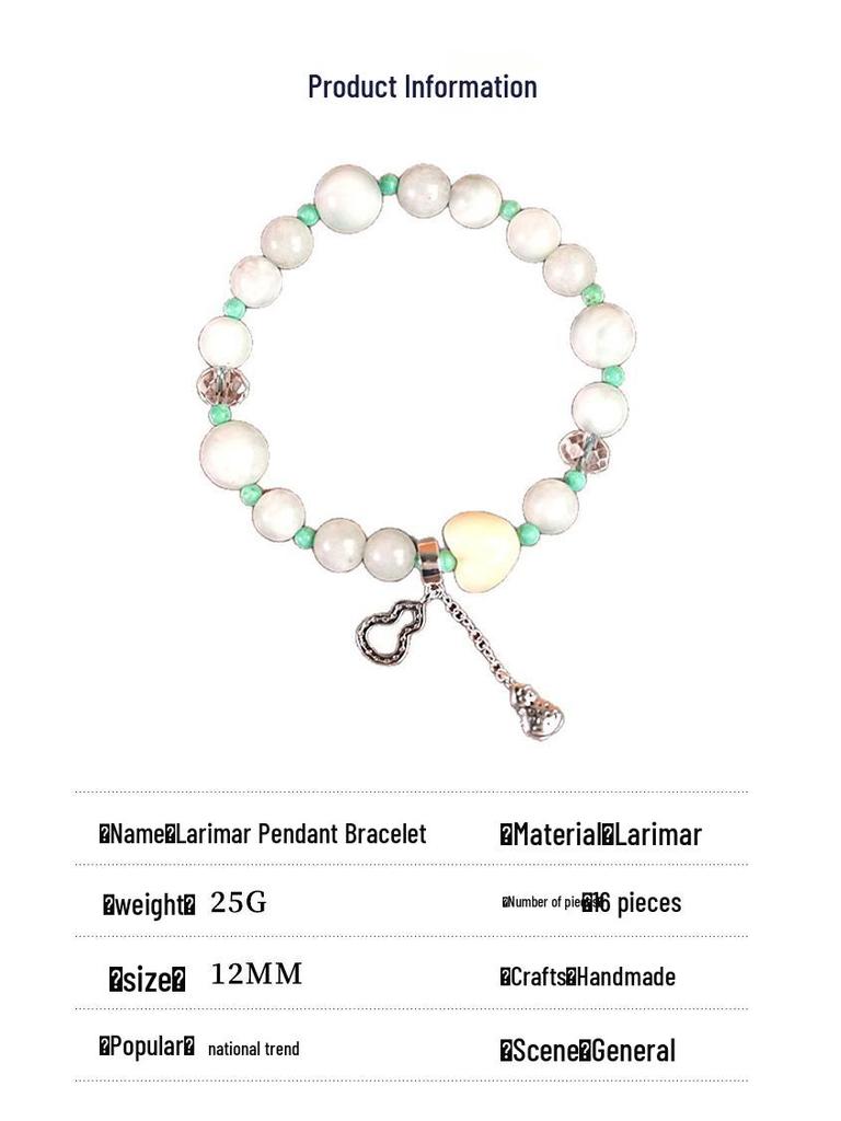 Elegant Chinese Petrified Wood Bracelet with Gourd Pendant – Women's Luxury Wenwan Jewelry