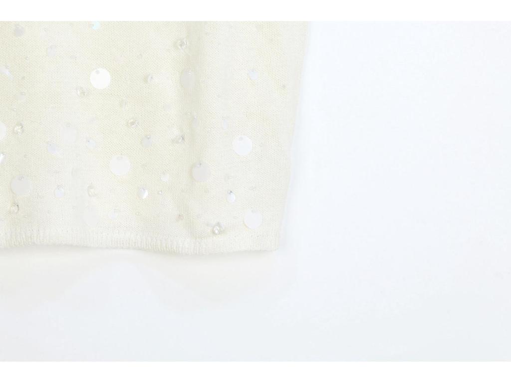 Spring/Summer European U-Neck Slimming Letter Knit Tank Top