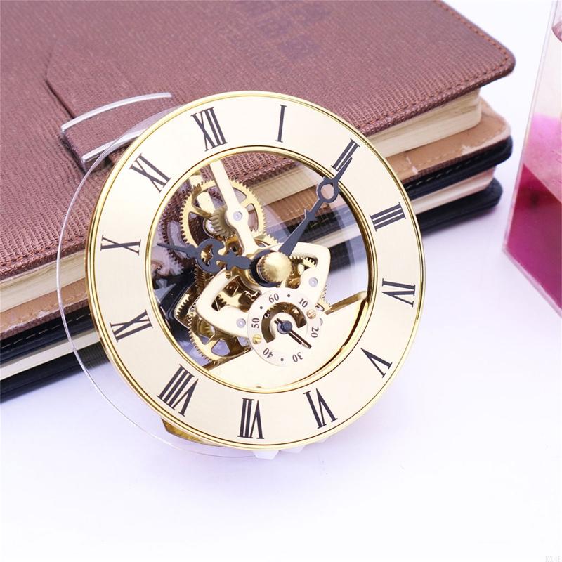 KX4B Retro Gear Wall Clock Movement Metal Perspective Table Clocks Accessories for Handmade Hanging Clocks Replacement Part Tool