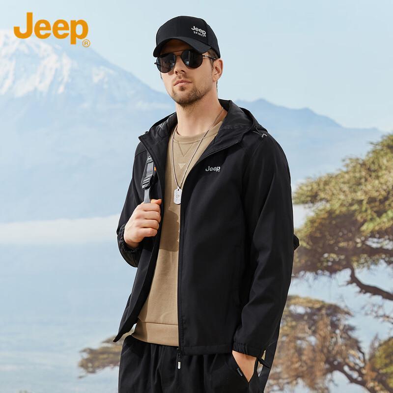 Jeep Men's Spring/Autumn Casual Hooded Jacket