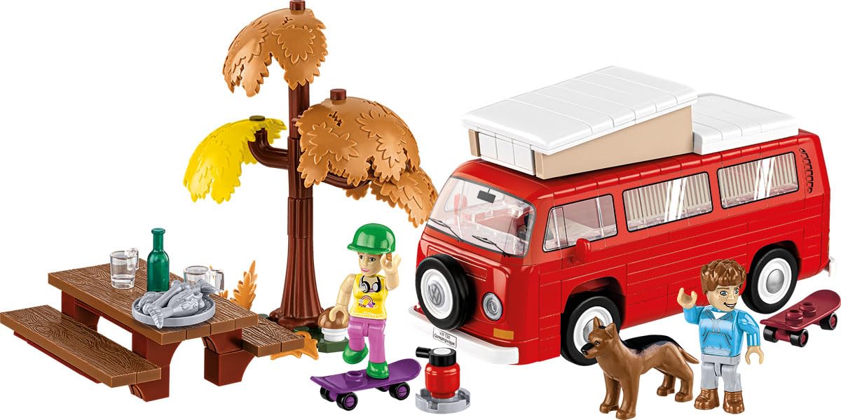 

COBI Конструктор Volkswagen Delivery Van T2a Camper Масштаб 272 Детали IN Совместим с Lego 24616 1/35 [СДЕЛАНО ЕС]