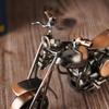 Retro Wrought Iron Harley Motorcycle Model: Industrial Style Ornament for Home Decor