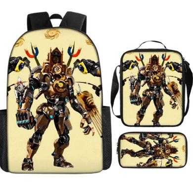 Titan Klok Man Schooltas Monitor Oorlogen Toilet Man Rugzak Tv Audio Man Rugzak Jongens Tas