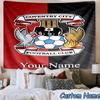 Custom Name Coventry City Crest Design Printed Tapestry, for Bedroom,Livingroom, dormitory, Large Wall Decor, Fabric Decor Fan Birthday Gifts