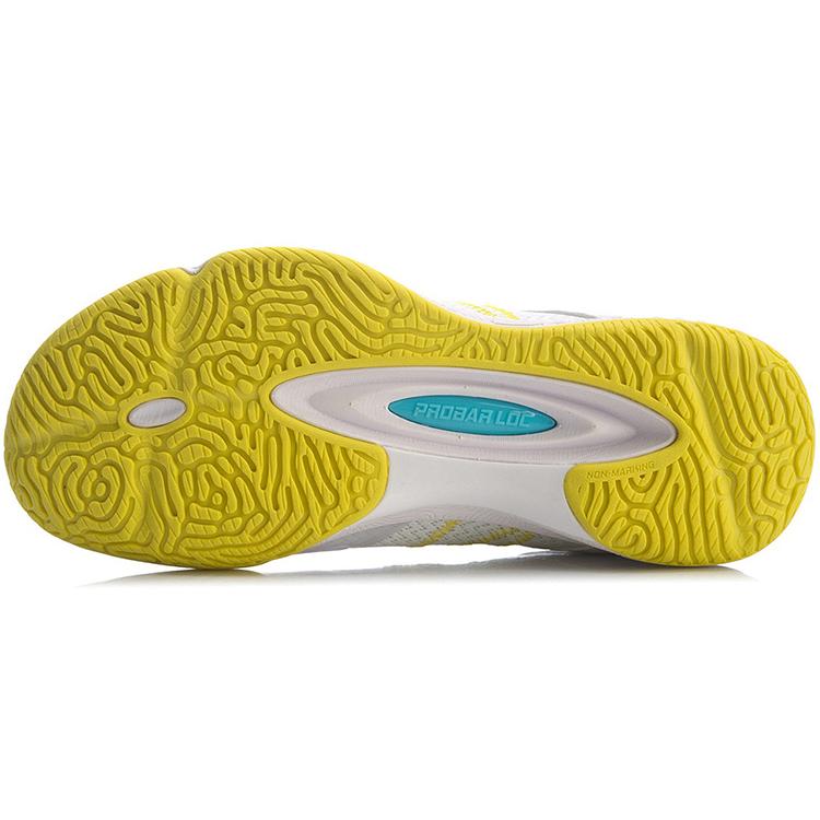 Li Ning Gyrfalcon 4 Slip Resistant And Breathable Low top Badminton Shoes Women's White Yellow AYTR014-2