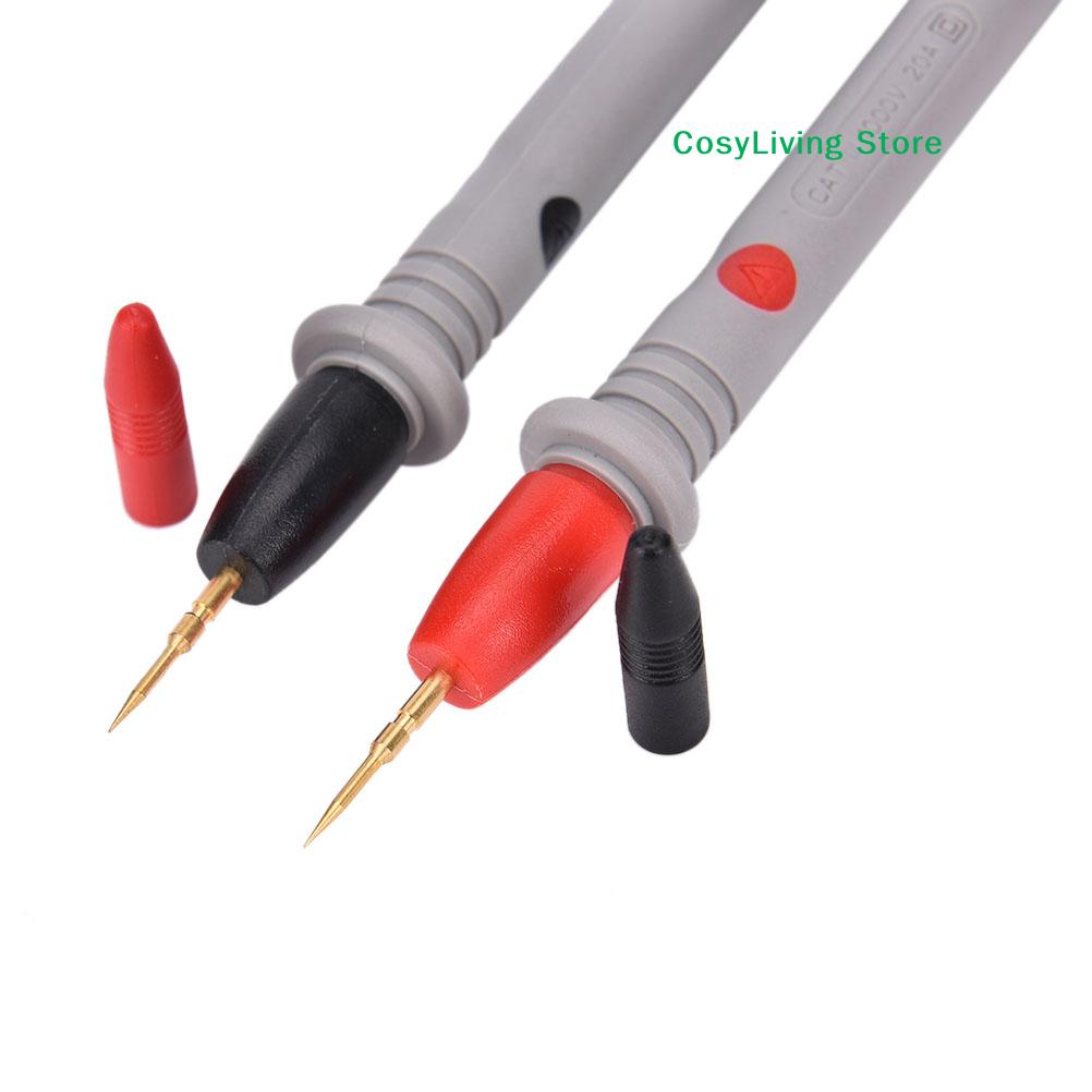 2Pcs 1 Red + 1 Black Universal Digital Multimeter Multi Meter Test Lead Probe Wire Pen Cable