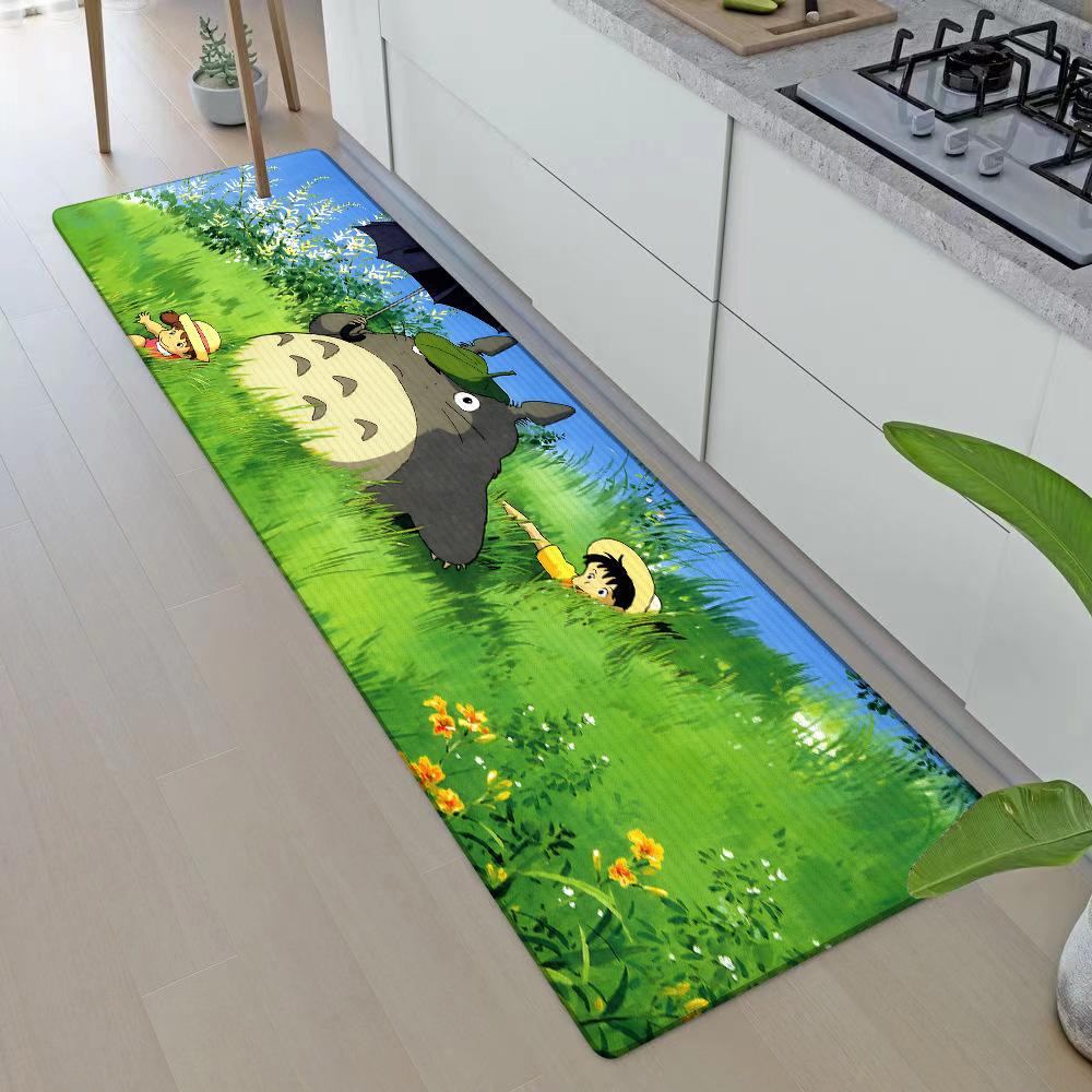 Tapis de Porte d'Entrée Anime Pour Totoros Tapis de Cuisine Antidérapant Tapis de Salon Tapis de Balcon Salle de Bain Tapis de Sol Tapis