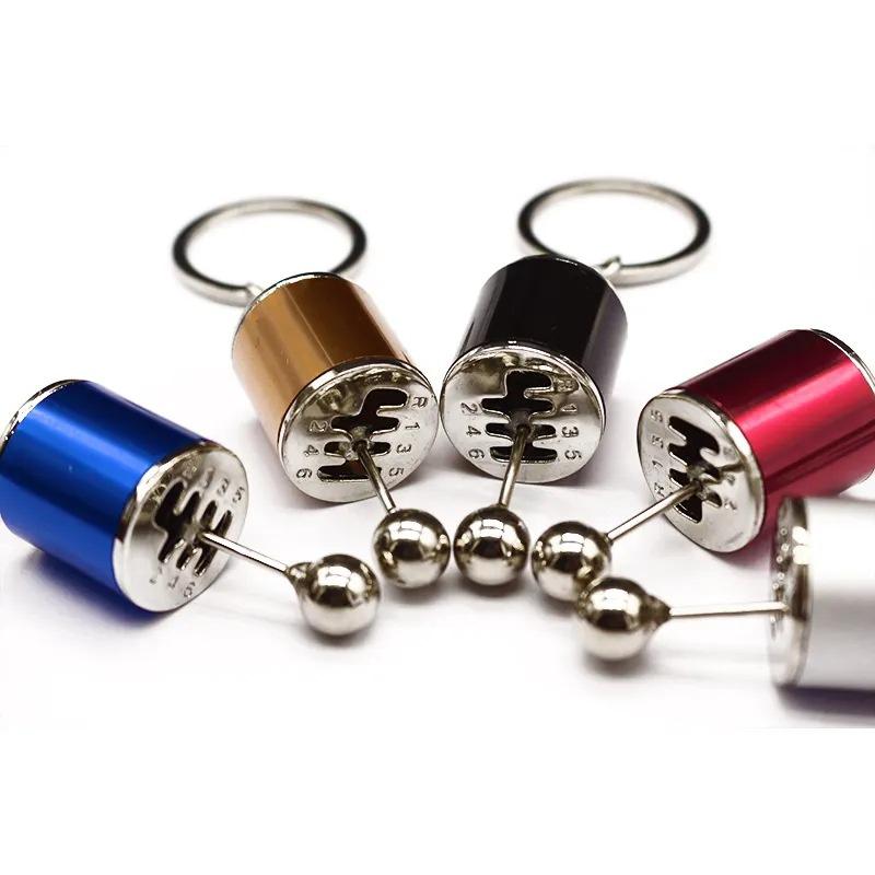 1pcs Metal Keyring Creative Car Shifter Keychain Six-Speed Gear Stick Knob Gearbox Model Key Antistress Adults New Fidget Toys