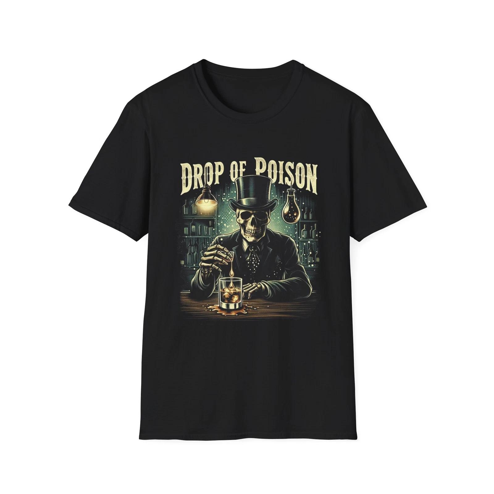 Men s and Women s T-shirts Tom Waits Little Drop of Poison T-Shirt – Dark Jazz Blues Tee XXXXL