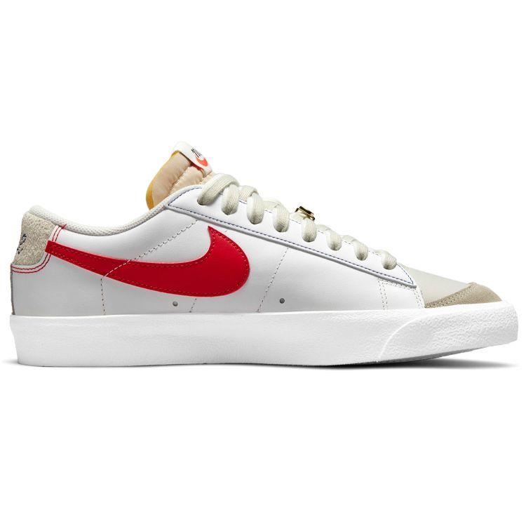 Nike Blazer Low 77 Premium First Use - Light Bone Unisex Sneakers Grey University-Red Deep-Royal-Blue DH4370-002