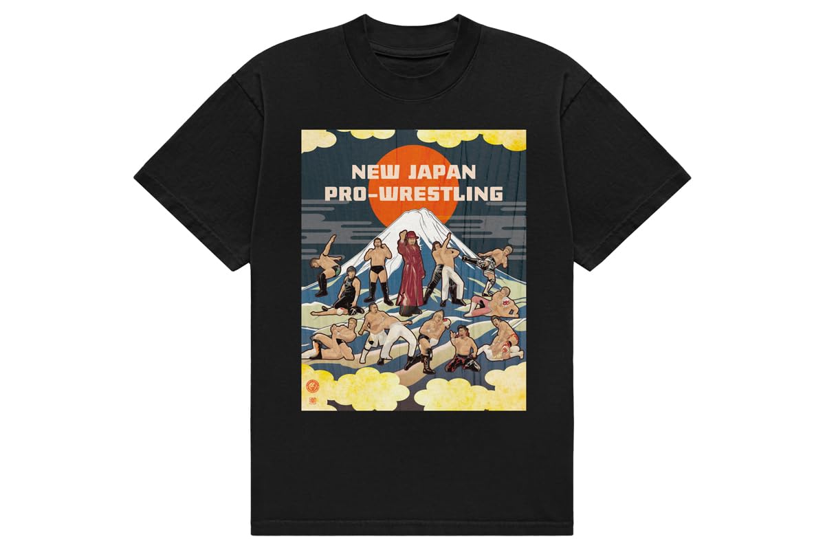 New Japan NEW JAPAN PAINTING Sun and 7184104995 Pro-Wrestling T-shirt, Mt. Fuji, XXL,