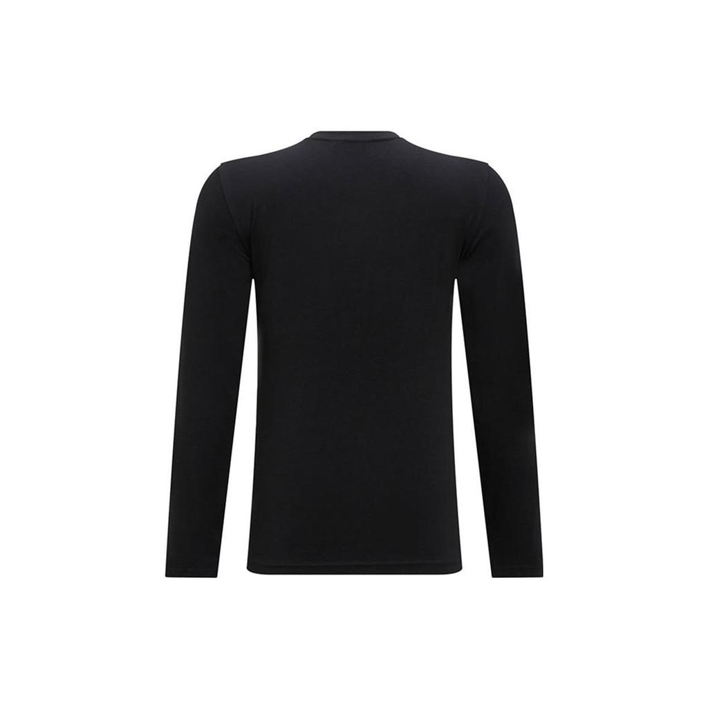 Emporio Armani FW23 Solid Logo Print Crew Neck Long Sleeve T-Shirt Men Tops Black 111023-3F517-0020