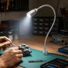 Flexible Gooseneck LED Desk Light 3W Machine Tool Lamp High Brightness Work Light  Grill