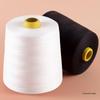 Large Spool Sewing Machine Thread - 8000 Yards, White & Black, 402 Pagoda, Fine for Clothes & Overlock Sewing