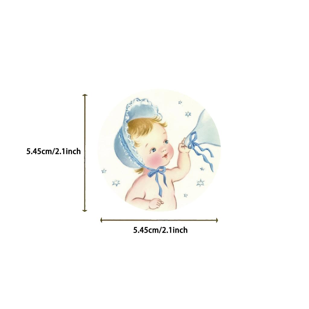 50PCS Vintage Baby Aesthetic Stickers Cartoon Cute Decals Laptop Notebook Phone Decoration Graffiti Sticker Classic Toy