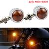 Motorcycle Turn Signal Light For Cafe Racer Moto Indicator Lamp Universal 12v Retro Metal Single Wire Motorbike Turn Signal