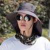 Summer Wide Brim Bucket Hat Summer UV Sun Protection Fishing Cap with Neck Flaw Sunshade Outdoor Hiking Camping Travel Hat