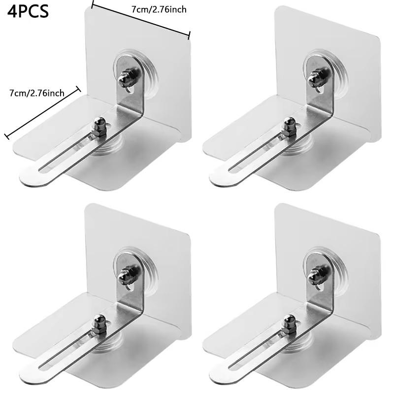 Furniture Anchors Strong Self-adhesive Fixed Prevent Dumping Device No Punching Safety Anti Overturning Cabinet Buckle Anchors