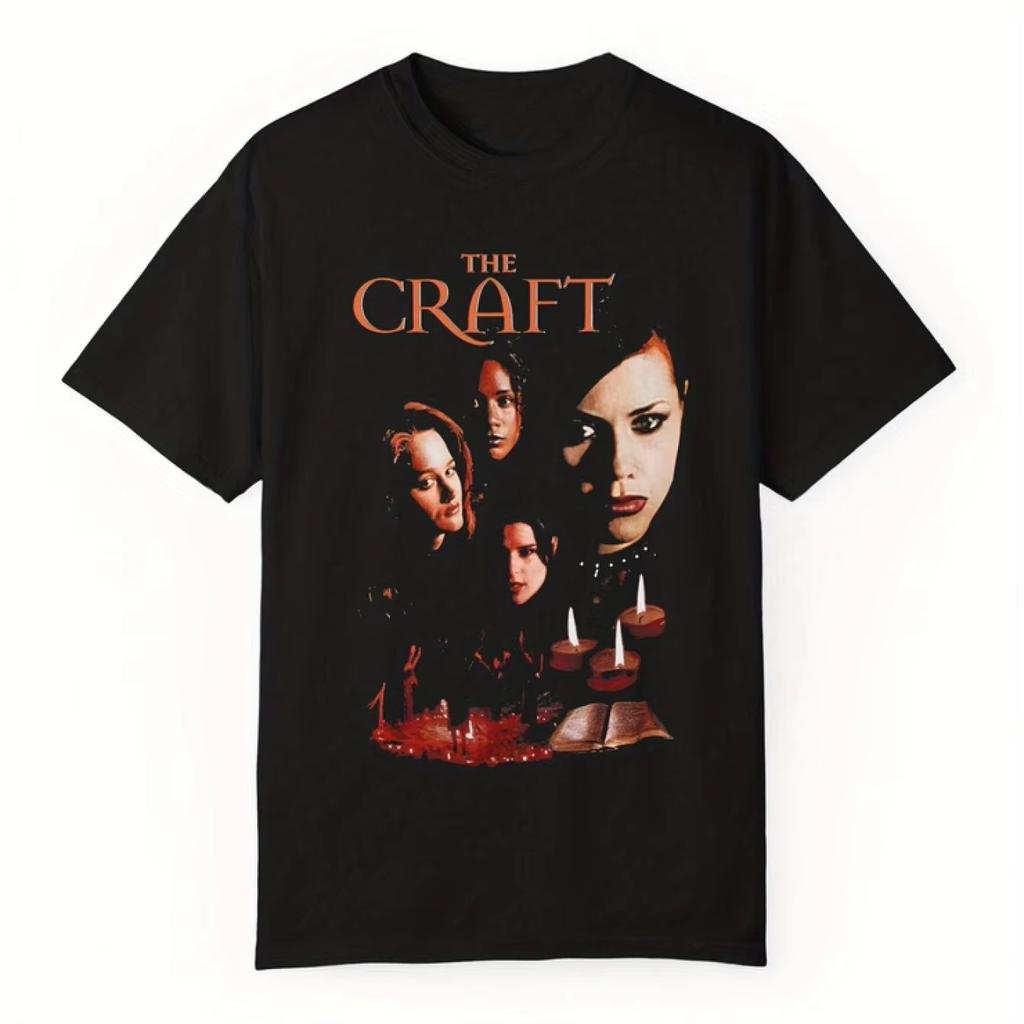 The Craft 1996 Retro Horror Movie SpringSummer Tshirt Black Printed Mens and Womens Horror Movie Tshirt Perfect Gift