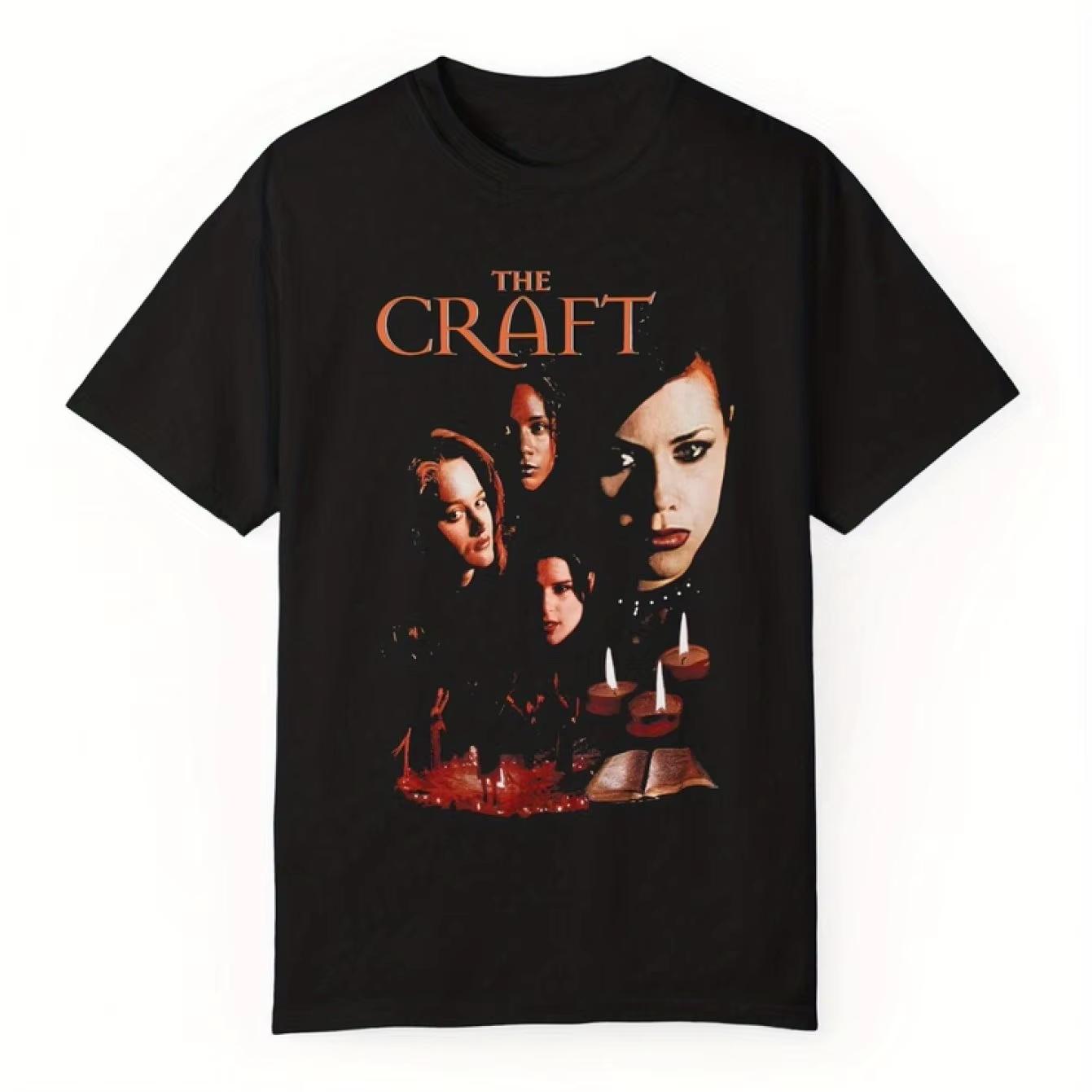 The Craft 1996 Retro Horror Movie SpringSummer Tshirt Black Printed Mens and Womens Horror Movie Tshirt Perfect Gift S