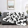 Tiny Black Schnauzers Blanket For Sofa Bed Travel Schnauzer Schnauzers Terrier Terriers Dog Dogs Breed German