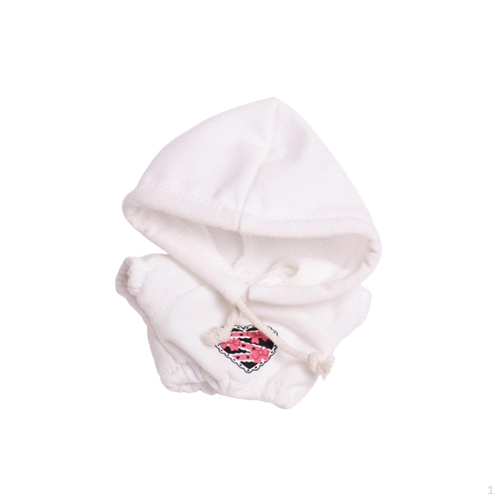 

15 см Кукольная одежда Милая толстовка с капюшоном Мягкие игрушки Аксессуары белый