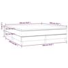 3144095 vidaXL Lit à sommier tapissier avec matelas Noir 180x200 cm Tissu