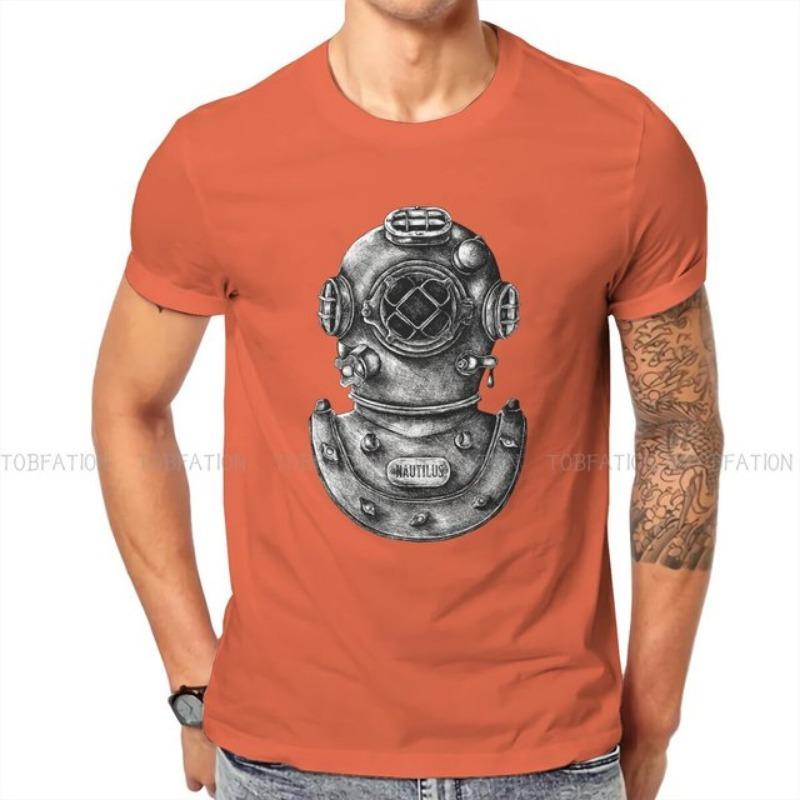 Tauchen Scuba Tauchen T-Shirt für Männer Helm Weiches Sommer T-Shirt T-Shirt Hohe Qualität Neues Design Flauschig