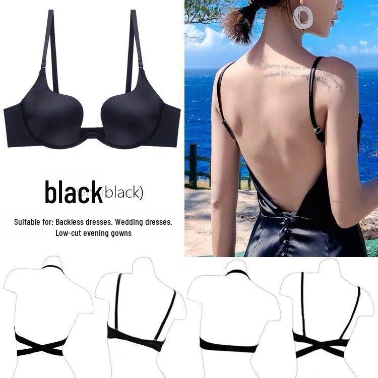 Invisible Backless Deep V Cup Seamless U-Shape Halter Wedding Bra