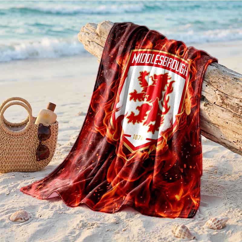 Asciugamano da Spiaggia in Microfibra Middlesbrough FC Asciugatura Rapida Assorbente Grande per Spiaggia Nuoto Viaggio