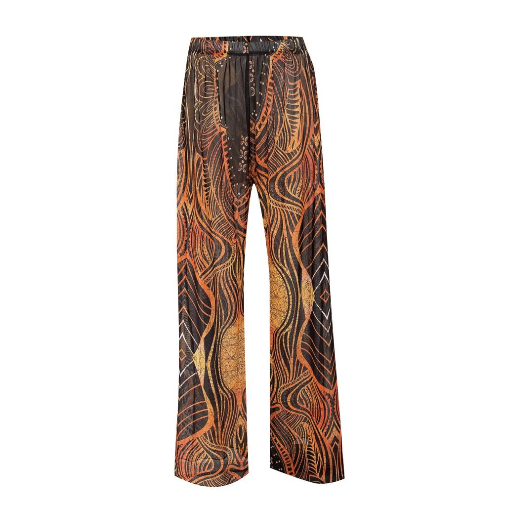 Women's Sun-Proof Mesh High-Waisted Chiffon Casual Pants