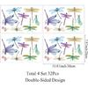 32 Pieces Dragonfly Window Clings Anti-Collision Window Decals Glass Alert Static Decals Prevent Birds Window Strikes for Glass Living Room Door