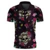 Funny Skull 3D Print Short Sleeve Polo Shirts For Clothes Casual Mexico Lucky Skeleton Graphic Lapel POLO Shirt Button Tops