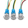 IP67 19mm Metal Waterproof LED Power Symbol 5Pin Reset Car Push Button Switch