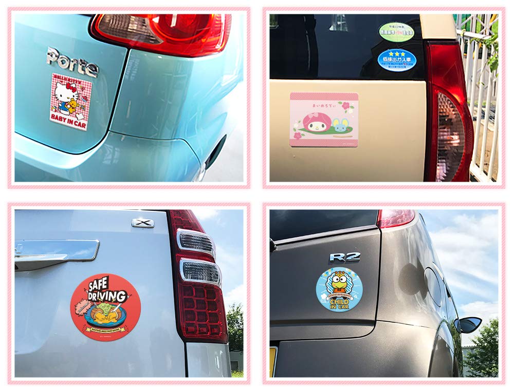 Hankyodong Car Recorder Sticker Magnet Sticker Car with Dash Cam [NOW ON REC] Slim Type