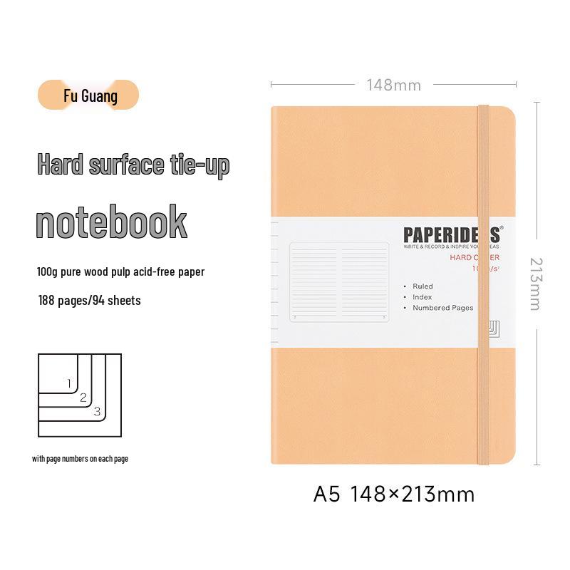 Блокнот PAPERIDEAS A5 в твердой обложке из ПУ кожи с сеткой Blank Pages