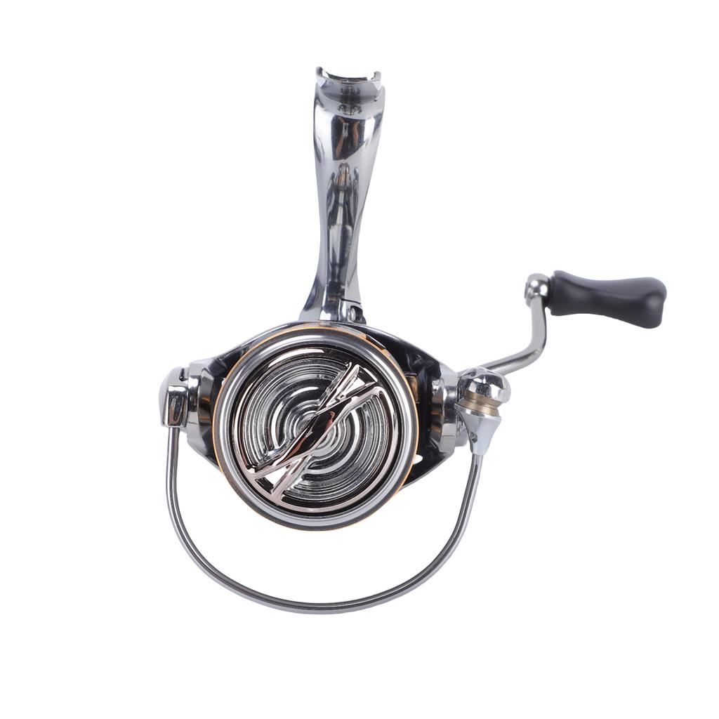 Spinning Reel Metal Bright Electroplated Fishing Reel 6+1 Sealed Bearings 5.2 :1 Gear Ratio CNC Machined Aluminum Spool