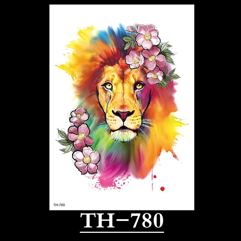Animal Tattoo Sticker, Liger Tattoo Sticker, Half Arm Waterproof Tattoo Sticker, Large Picture Temporary Sticker Tattoo