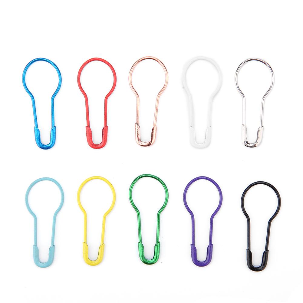 300Pcs Colorful Calabash Gourd Shape Tag Craft Safety Pins Metal Clips Clothing Accessories